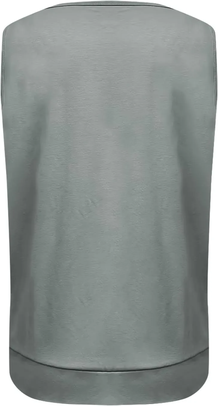 2025 Pleated Scoop Neck Tank Tops for Women Summer Casual Comfy Sleeveless Shirts Banded Fitted Bottom Tanks Blouse