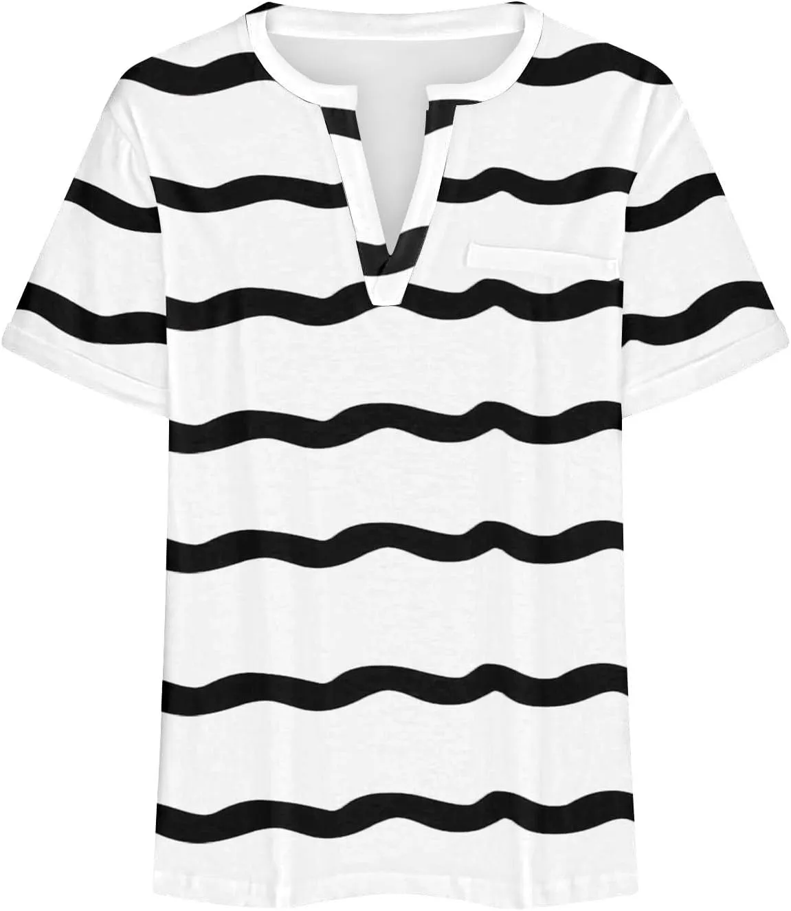 2025 Womens Summer Striped Tops Plus Size Color Block Raglan Tees Fashion V Neck Outfits Casual Short Sleeve Blouses