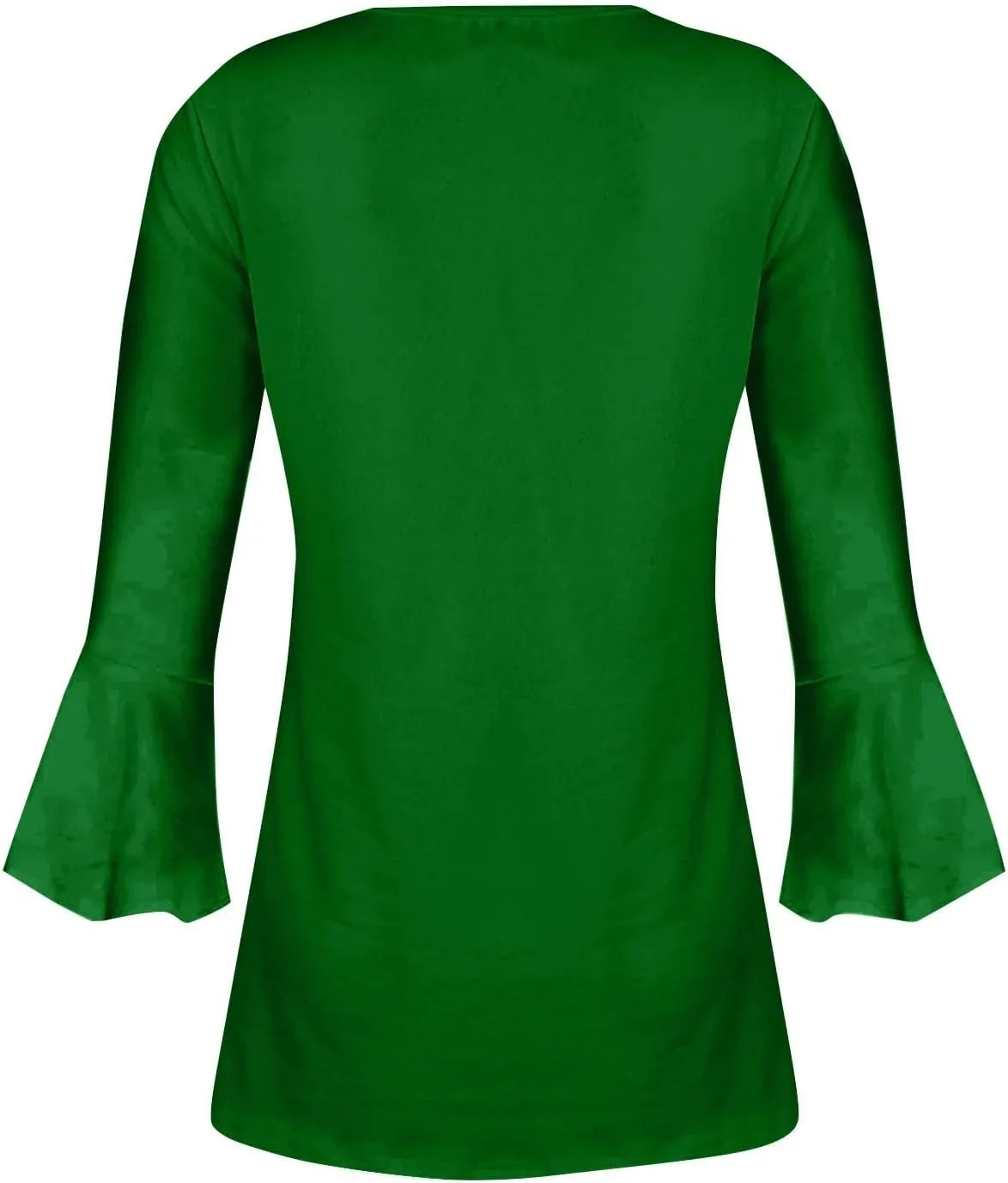 3/4 Sleeve Tops for Women V Neck Dressy Casual Ruffle Sleeve Henley Shirts Loose Fit Button Up Tunic Tops Blouses