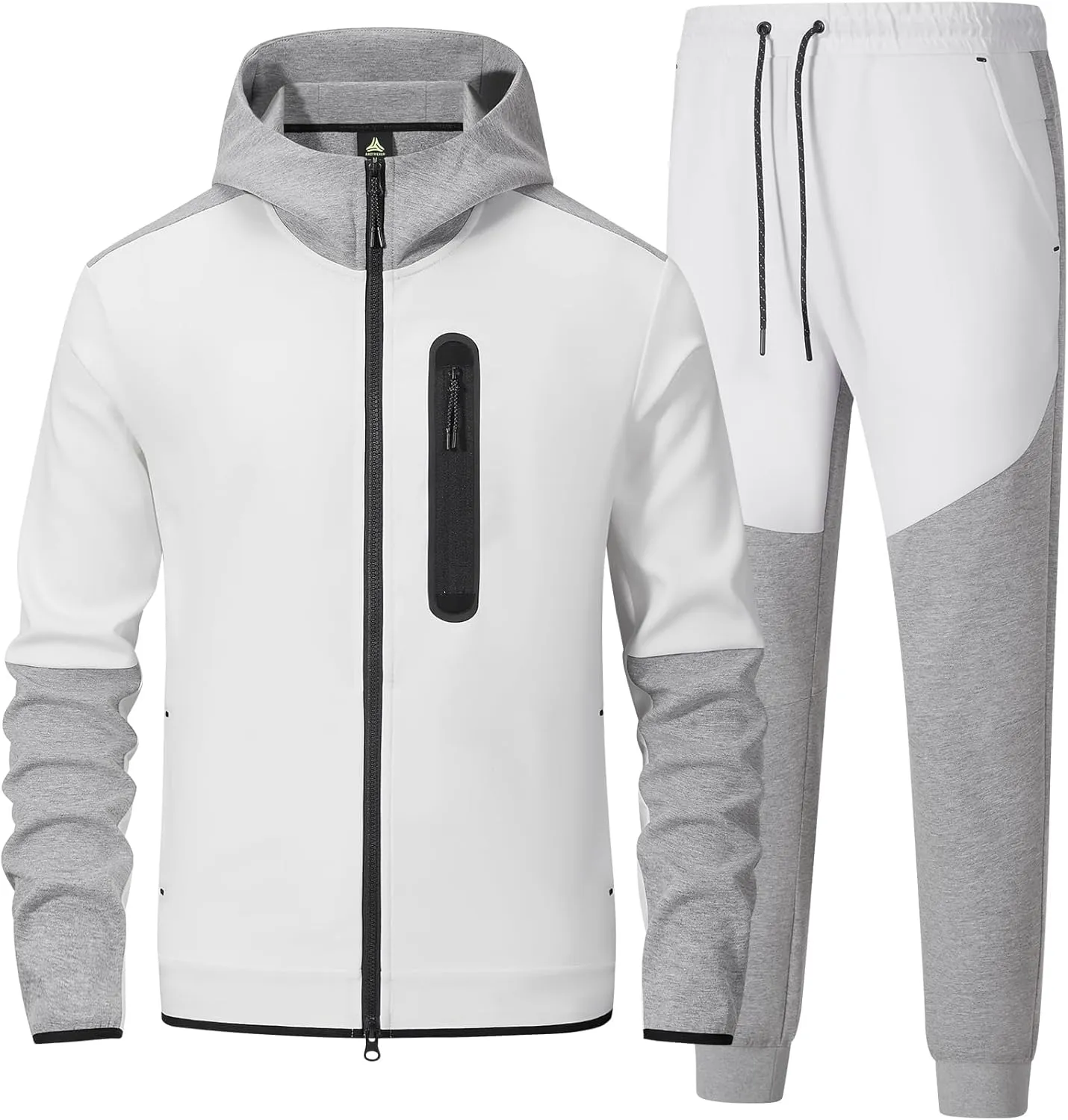 ANOTWENER Mens Tracksuit 2 Piece Hoodie Long Sleeve Full Zip Activewear Jogging Casual Sweatsuit Running Sets for Men