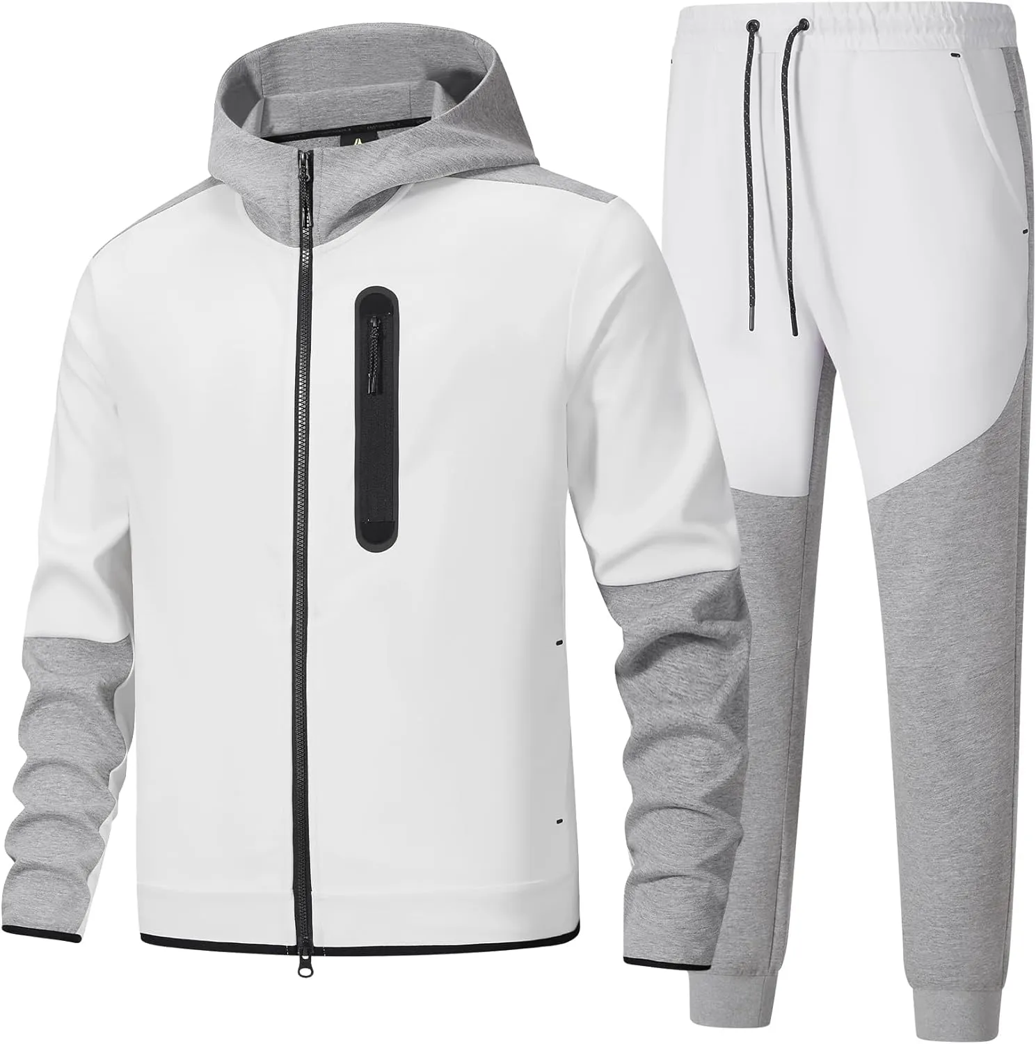 ANOTWENER Mens Tracksuit 2 Piece Hoodie Long Sleeve Full Zip Activewear Jogging Casual Sweatsuit Running Sets for Men