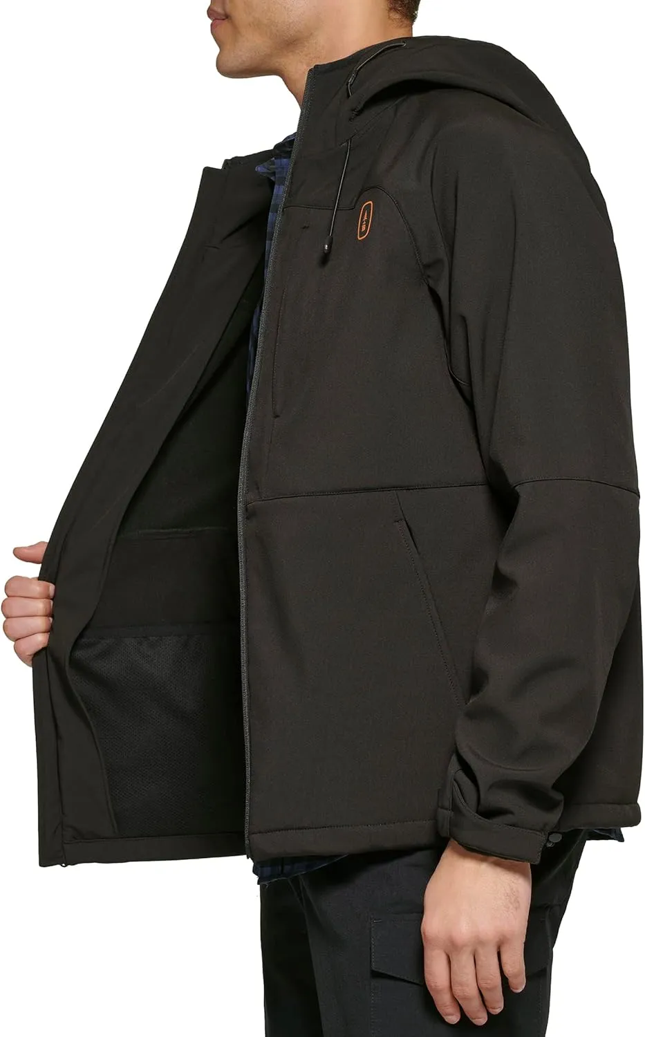 BASS OUTDOOR Men's Firebird Softshell Full Zip Hooded Rain Jacket