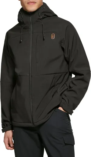 BASS OUTDOOR Men's Firebird Softshell Full Zip Hooded Rain Jacket