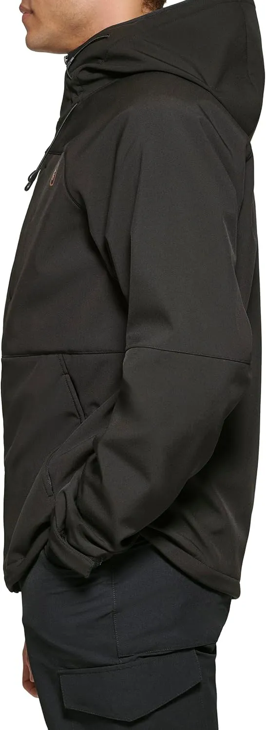 BASS OUTDOOR Men's Firebird Softshell Full Zip Hooded Rain Jacket