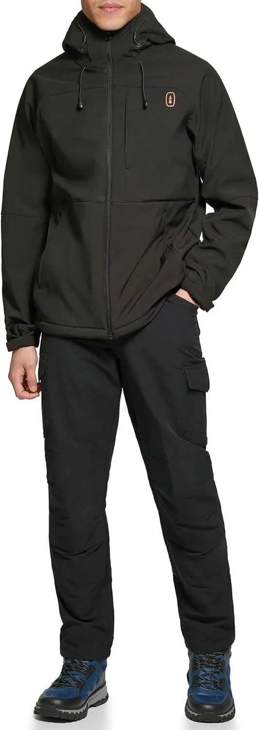 BASS OUTDOOR Men's Firebird Softshell Full Zip Hooded Rain Jacket