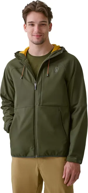 BASS OUTDOOR Men's Firebird Softshell Full Zip Hooded Rain Jacket