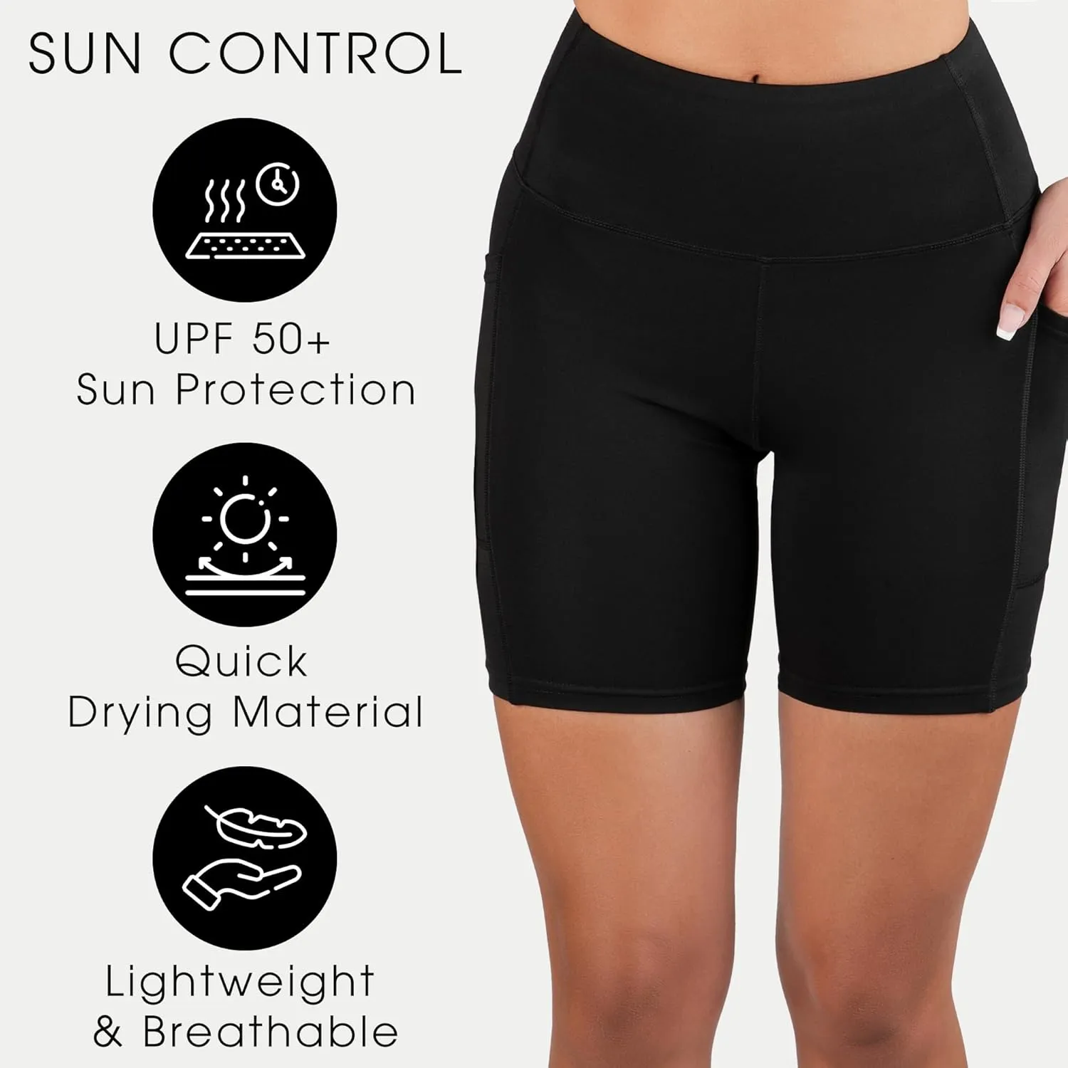 Be Relax Athletic Legging for Women - UPF50  Quick-Dry for Workout, Yoga, Biking, and Casual Wear Black