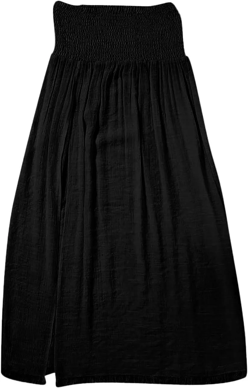 Beach Sarong Pareo Womens Semi-Sheer Swimwear Cover Ups High Split Short Skirt Bikini Bathing Suit Swimsuit Wraps