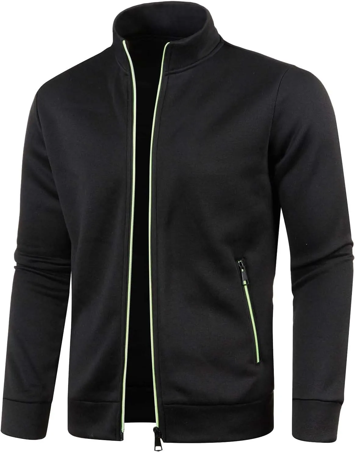 BIFUTON Mens Sweaters Full Zip Up Cardigans Men Regular Fit Sweater Casual Pocket Work Jackets for Men Thick Warm Outerwears