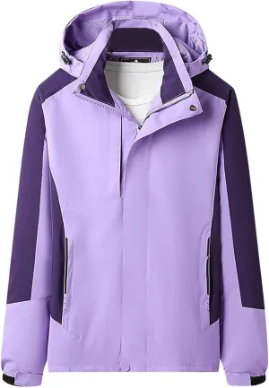 Binmer Mens Womens Rain Jackets Waterproof Windproof Warm Windbreaker Lightweight Rain Coat Outdoor Mountaineering Jackets