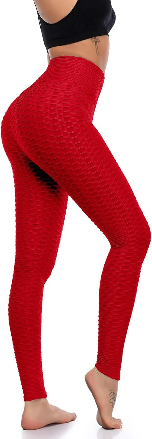 Butt Lifting Leggings for Women Yoga Workout Gym High Waisted Plus Size Soft Tummy Control Pants