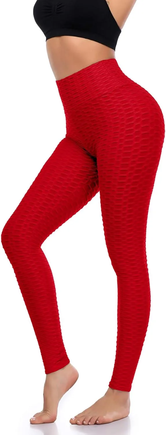 Butt Lifting Leggings for Women Yoga Workout Gym High Waisted Plus Size Soft Tummy Control Pants