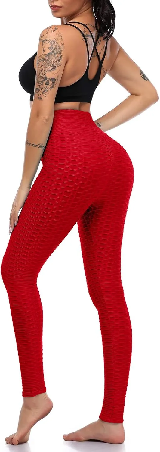 Butt Lifting Leggings for Women Yoga Workout Gym High Waisted Plus Size Soft Tummy Control Pants