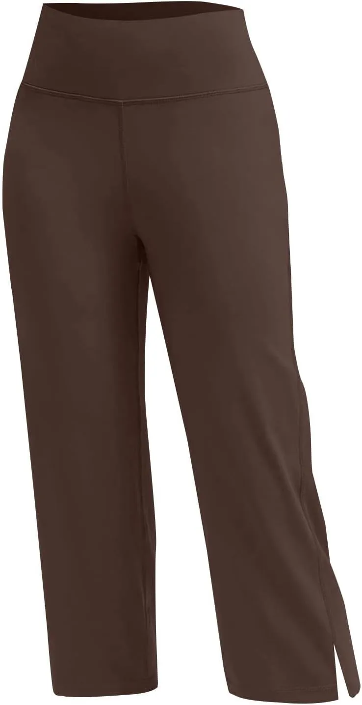 Capri Yoga Pants for Women Straight Dressy Casual Cropped Pants High Waist Tummy Control Leggings Workout Gym Outfits