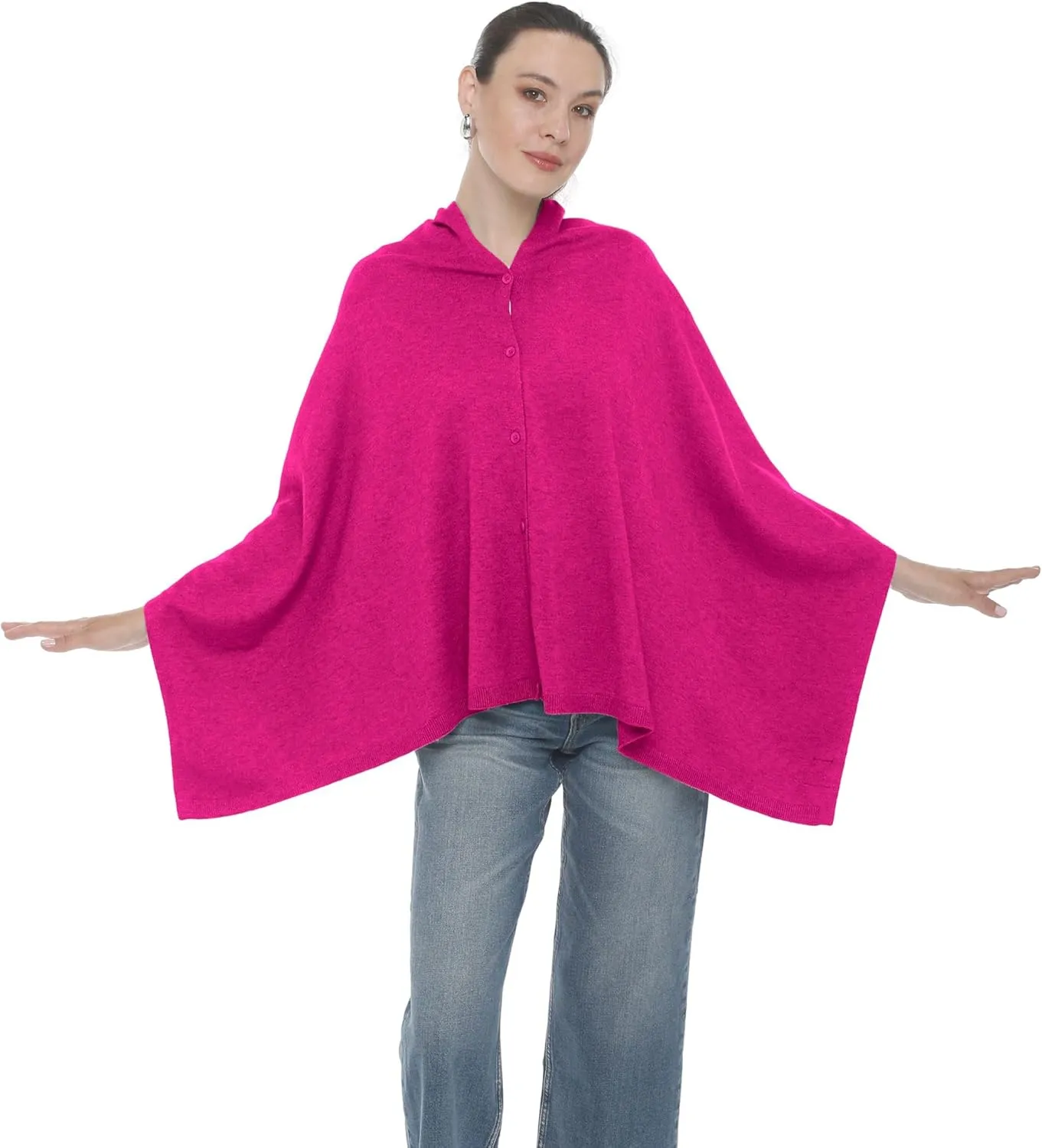 Cashmere Like Acrylic Knitted Dress Topper, Poncho Sweater,Shawl Wraps for Women Ultra Soft. Versatile Cape, Scarf