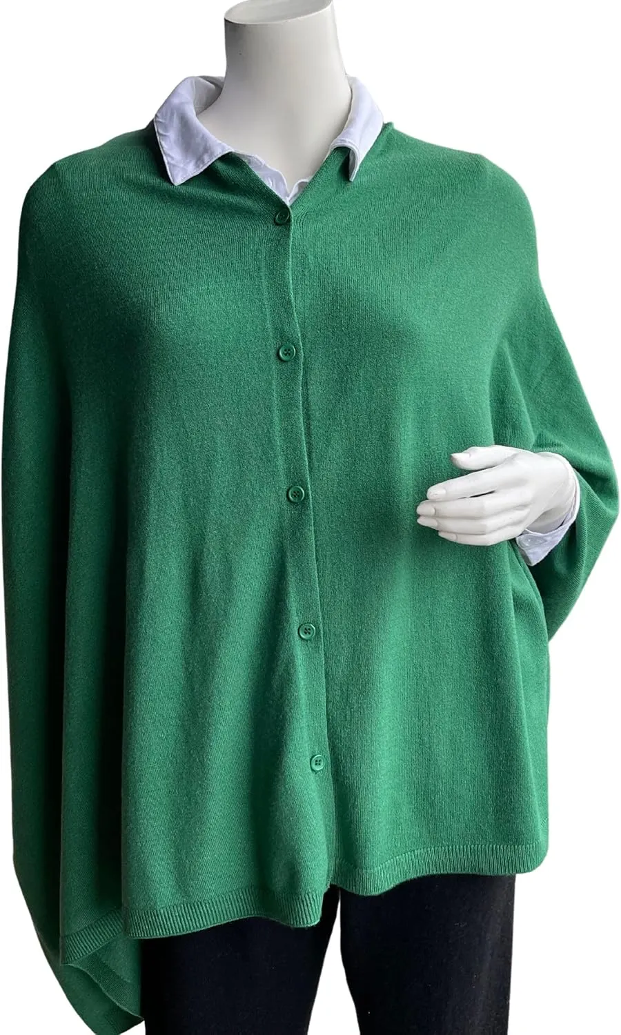 Cashmere Like Acrylic Knitted Dress Topper, Poncho Sweater,Shawl Wraps for Women Ultra Soft. Versatile Cape, Scarf