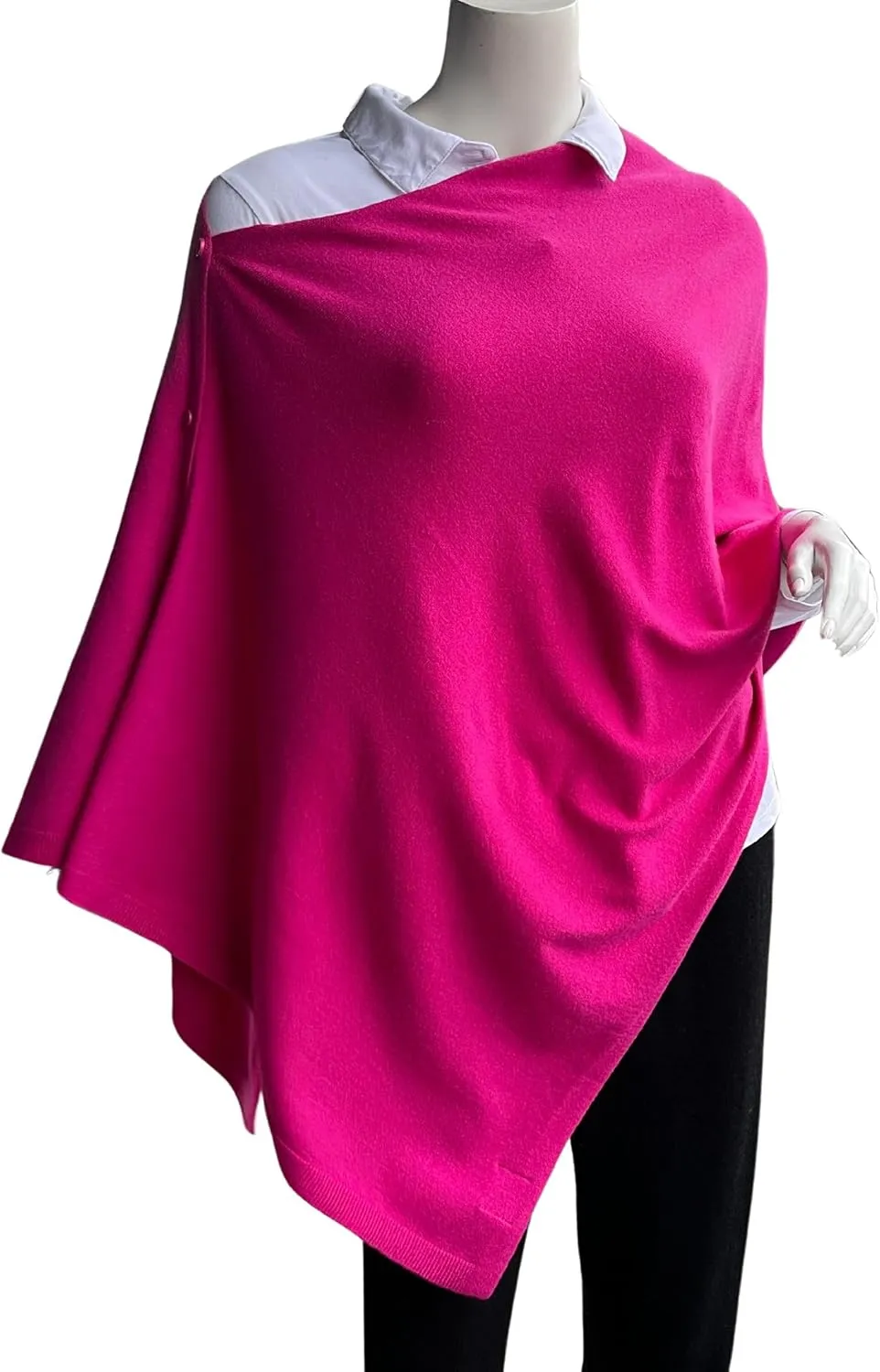 Cashmere Like Acrylic Knitted Dress Topper, Poncho Sweater,Shawl Wraps for Women Ultra Soft. Versatile Cape, Scarf