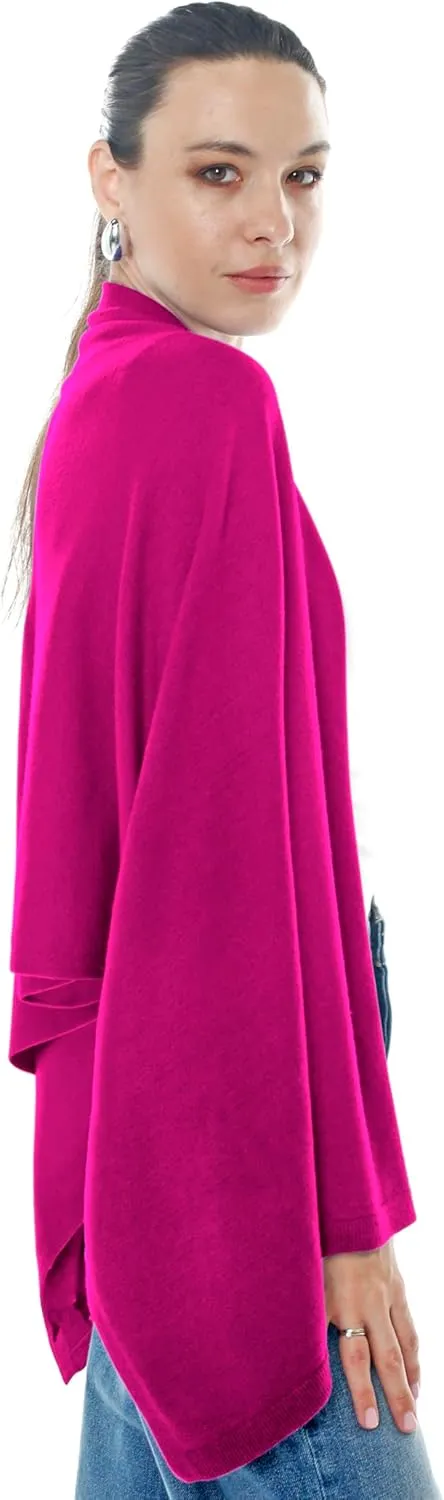 Cashmere Like Acrylic Knitted Dress Topper, Poncho Sweater,Shawl Wraps for Women Ultra Soft. Versatile Cape, Scarf