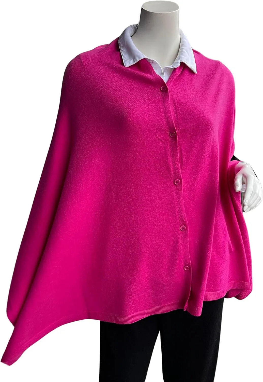 Cashmere Like Acrylic Knitted Dress Topper, Poncho Sweater,Shawl Wraps for Women Ultra Soft. Versatile Cape, Scarf