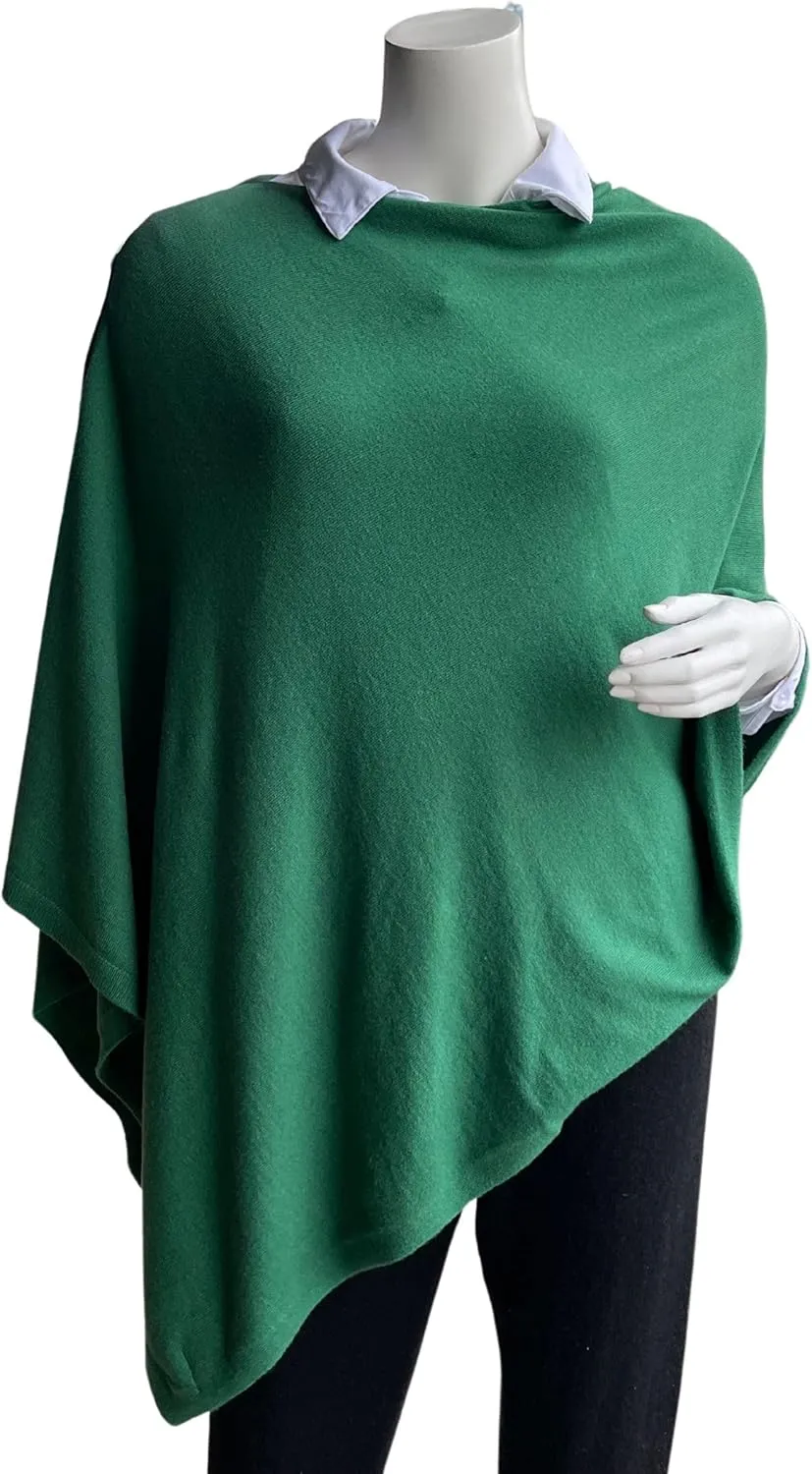 Cashmere Like Acrylic Knitted Dress Topper, Poncho Sweater,Shawl Wraps for Women Ultra Soft. Versatile Cape, Scarf