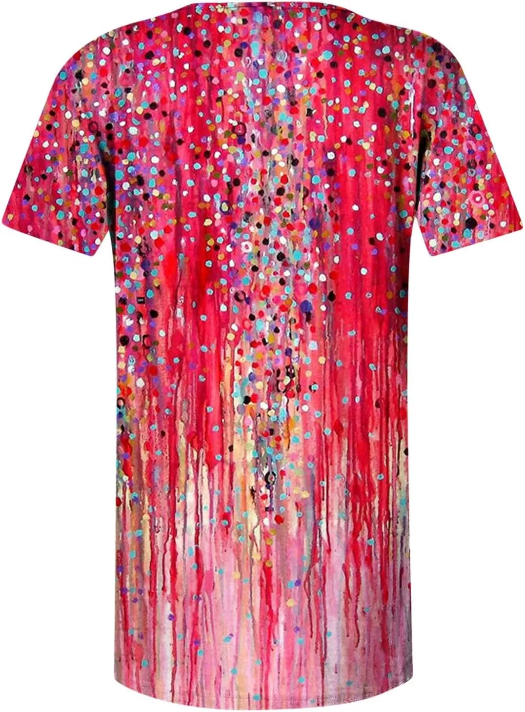 Ceboyel Loose Fitting Tops for Women 2023 Button Down Henley Blouse Floral Short Sleeve Tunic Shirt Dressy Ladies Clothing