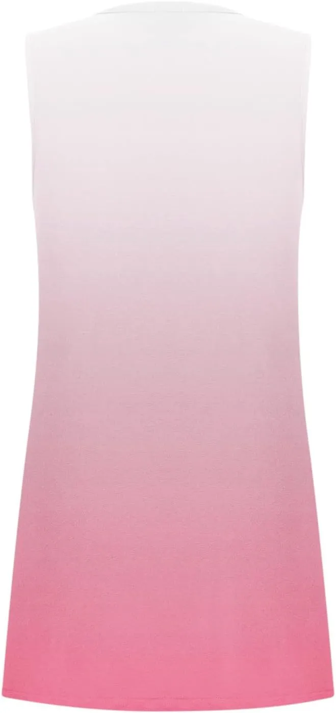 Ceboyel Women Gradient Summer Tops Square Neck Casual Tank Top Sleeveless Flowy Blouse Shirt Beach Vacation Hippie Clothes