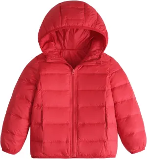 Children's Down Jacket Puffer Jacket Zip Up Hoodie Warm Winter Jackets for Girls Boys Kids Coat Casual Outerwears