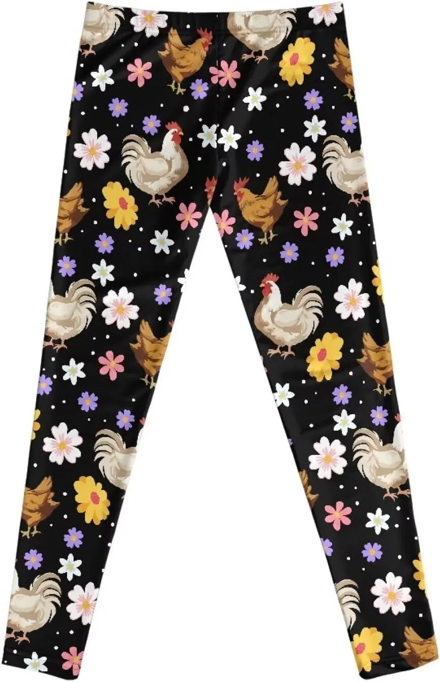 COEQINE Girls’ Leggings, Yoga Pants Activewear Legging High Waist Active Pants Size for 4-13 Years Kids Teens