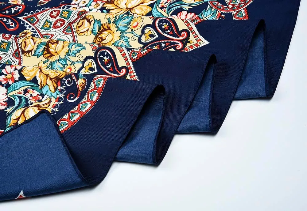 corciova XL 40x40 Inch Extra Large Silk Satin Scarf Tops for Women Head Wraps Shirt Bandana Curly Hair Tie Headband Headscarf