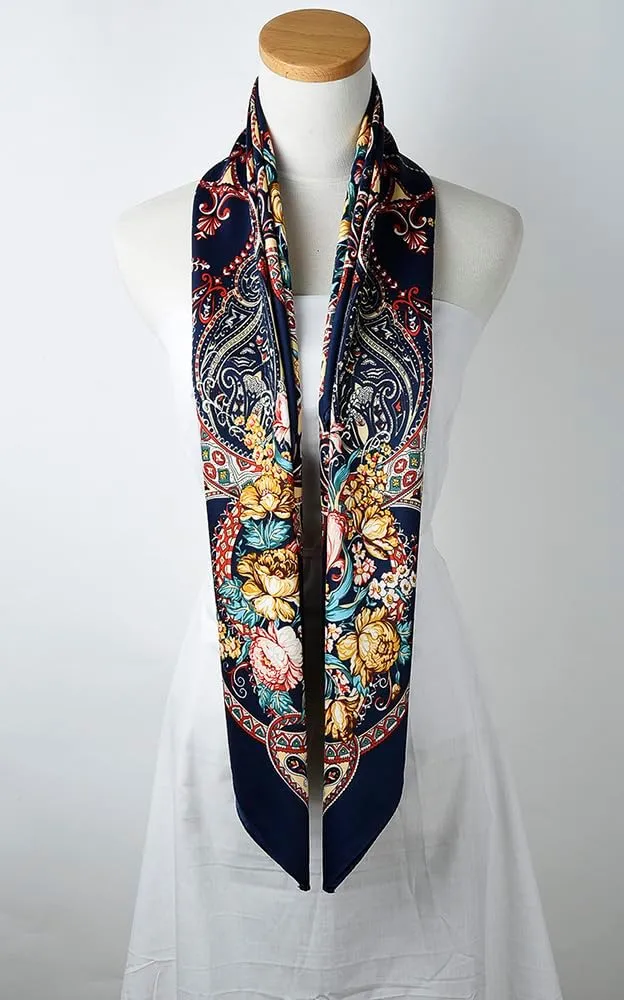 corciova XL 40x40 Inch Extra Large Silk Satin Scarf Tops for Women Head Wraps Shirt Bandana Curly Hair Tie Headband Headscarf