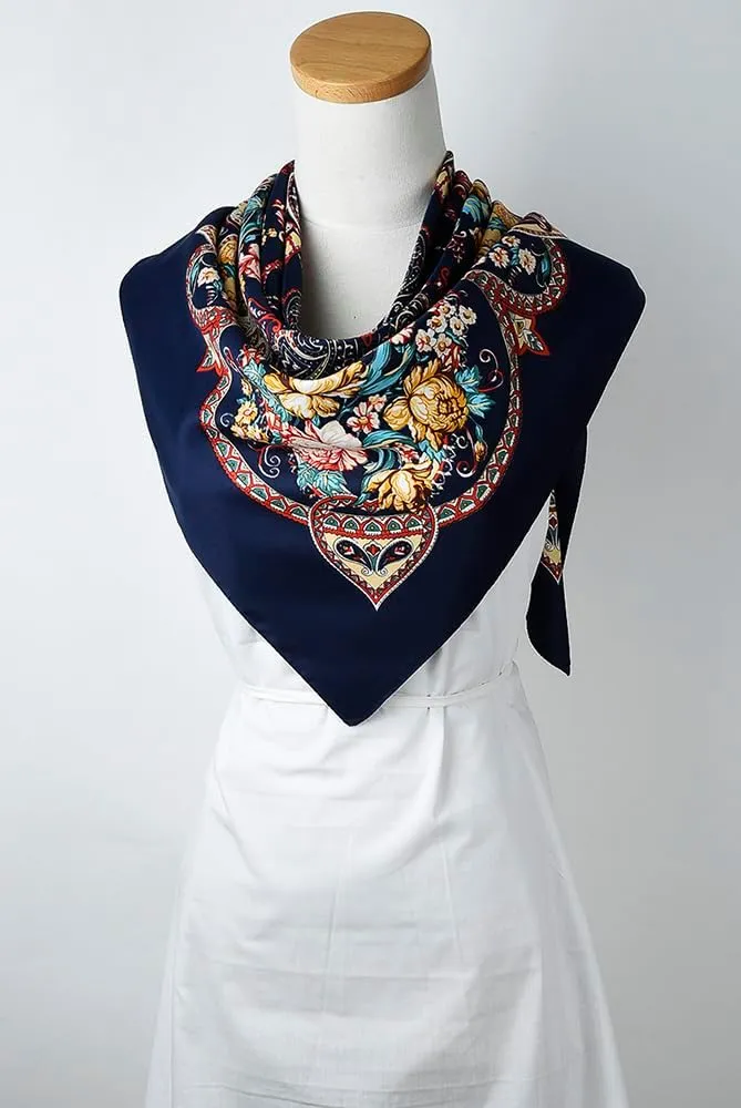 corciova XL 40x40 Inch Extra Large Silk Satin Scarf Tops for Women Head Wraps Shirt Bandana Curly Hair Tie Headband Headscarf