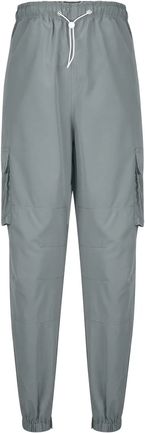 Cotton Men's Cargo Jogger Pants Elastic Multi Pockets Relax Drawstring Outdoor Daily Hiking Camping Activewear Travel