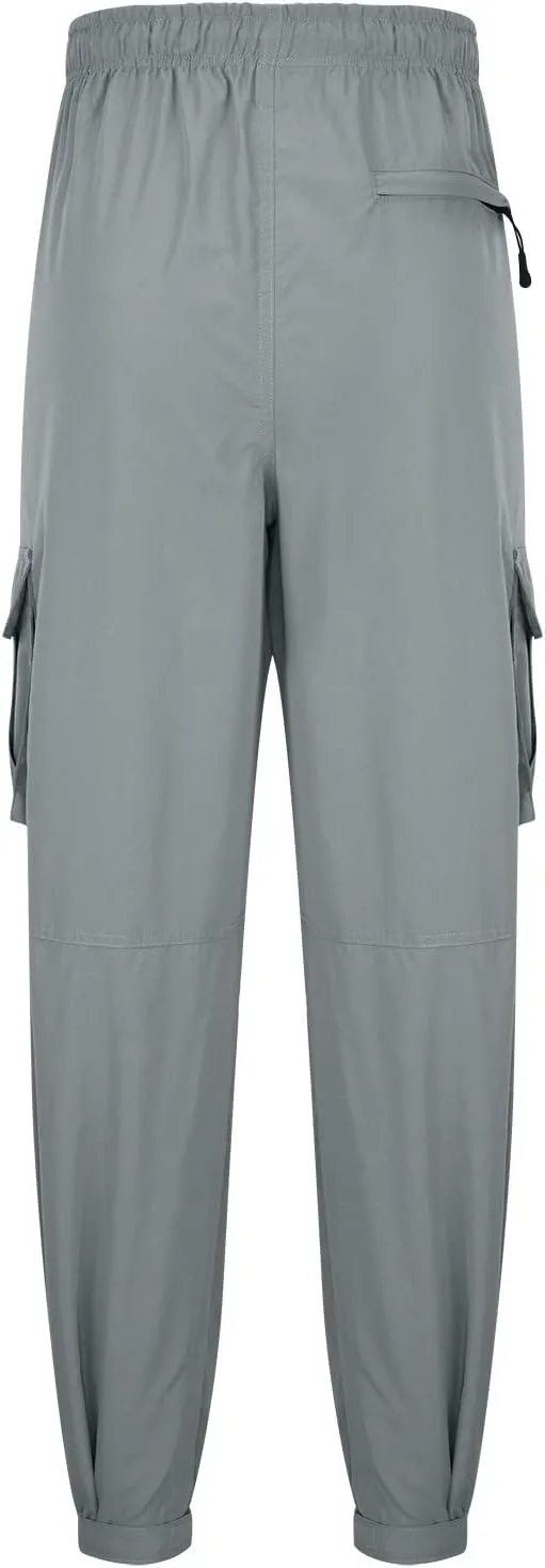 Cotton Men's Cargo Jogger Pants Elastic Multi Pockets Relax Drawstring Outdoor Daily Hiking Camping Activewear Travel