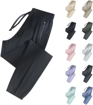 CRNTCEM Womens Quick Dry Outdoor Hiking Sweatpants Athletic Workout Joggers Trousers Lightweight Running Pants with Pocket