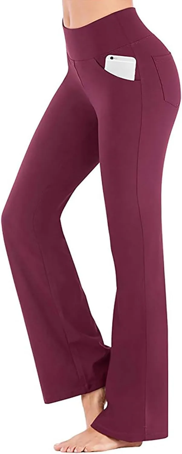 Flare Leggings for Women Running Full Length Sports Active Pants Workout Yoga Leggings for Women Workout Yoga