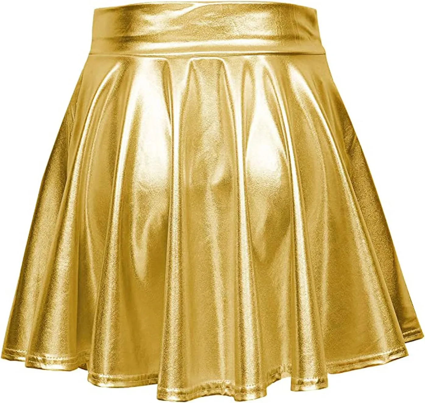 Flared Casual Pleated Fashion A-Line Women's Skirt Mini Shiny Skirt Skirt Overalls for Women Plaid