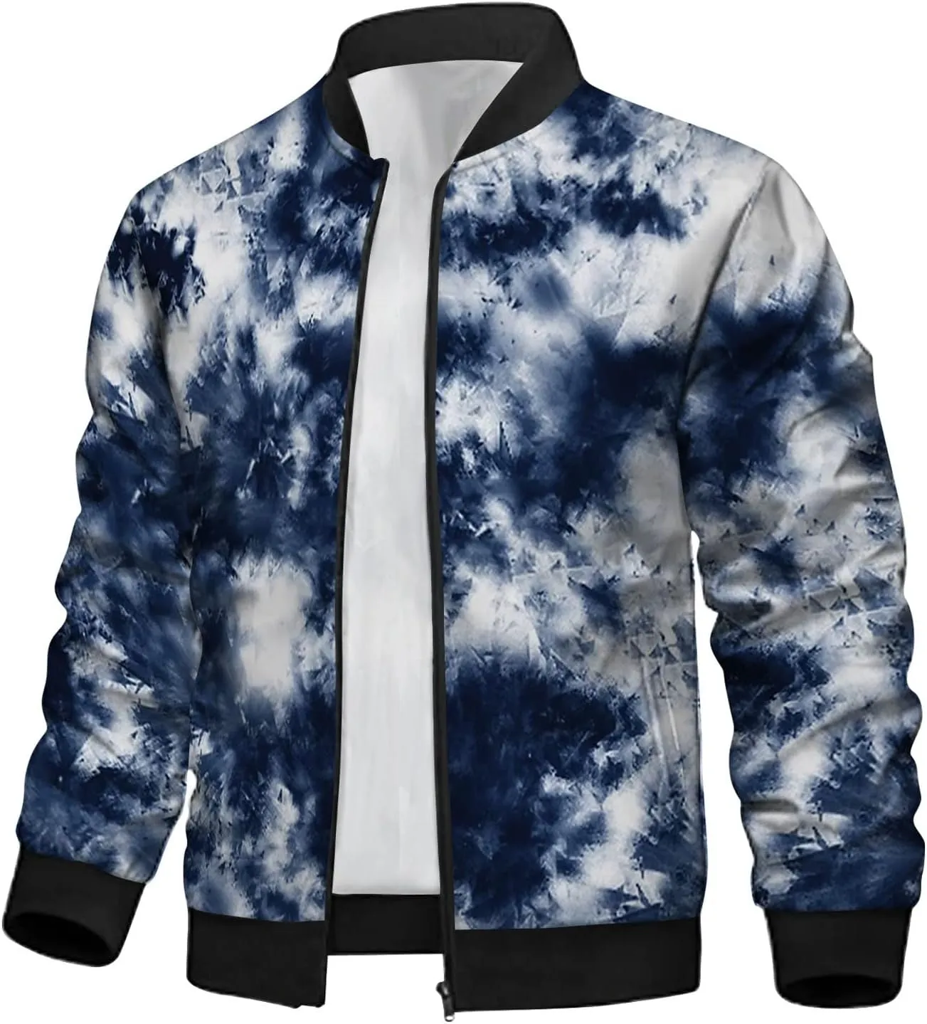 Flight Jackets For Men Zip Up Windbreaker Jacket Lightweight Casual Thermal Coat Oversized Windproof Jackets