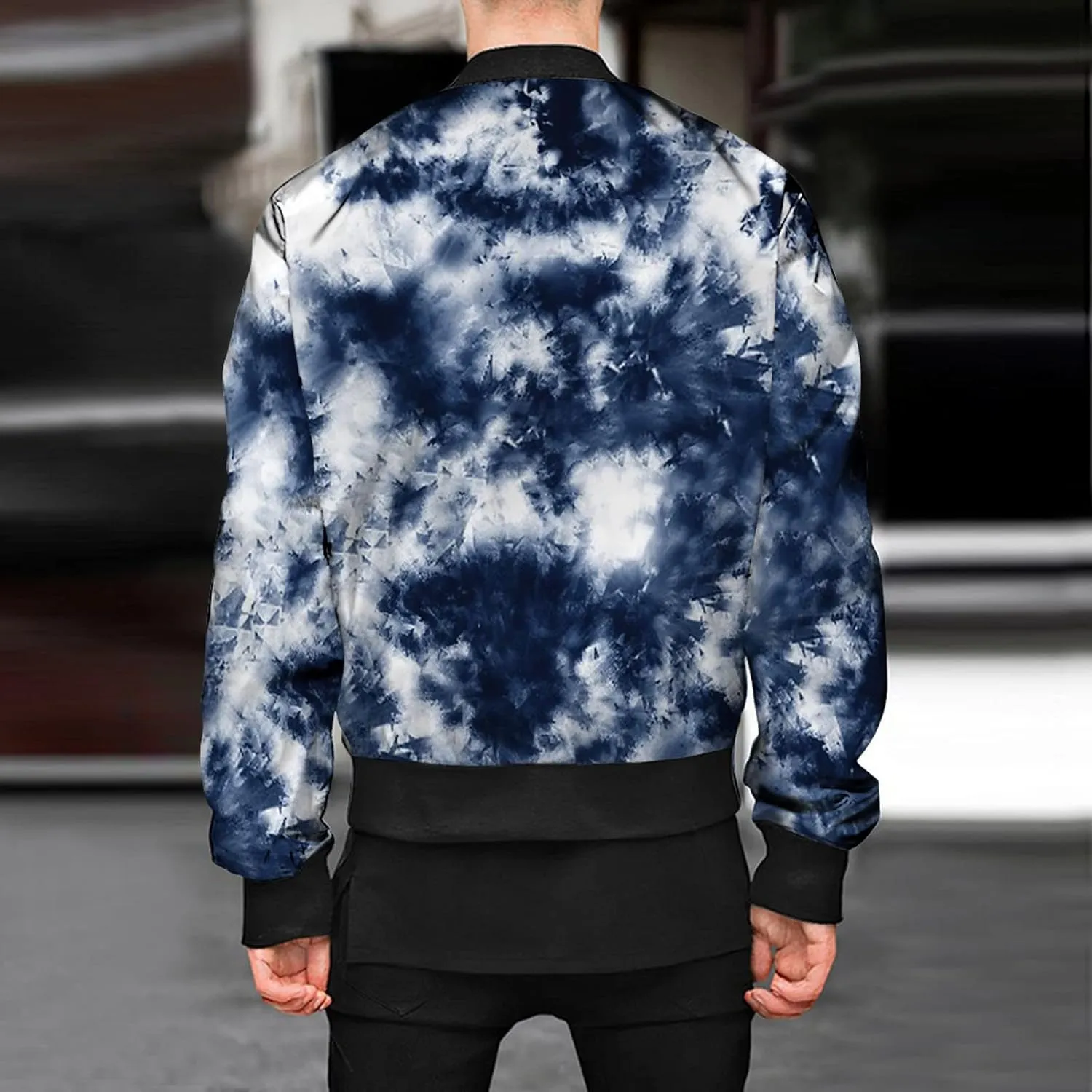 Flight Jackets For Men Zip Up Windbreaker Jacket Lightweight Casual Thermal Coat Oversized Windproof Jackets