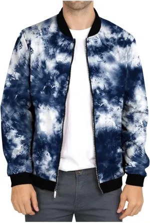 Flight Jackets For Men Zip Up Windbreaker Jacket Lightweight Casual Thermal Coat Oversized Windproof Jackets