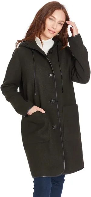 Frye Womens Wool Blend Duffle Coat