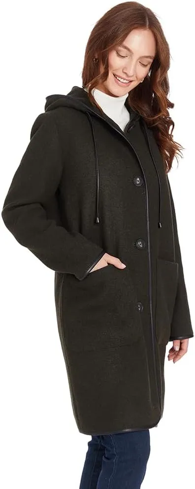 Frye Womens Wool Blend Duffle Coat