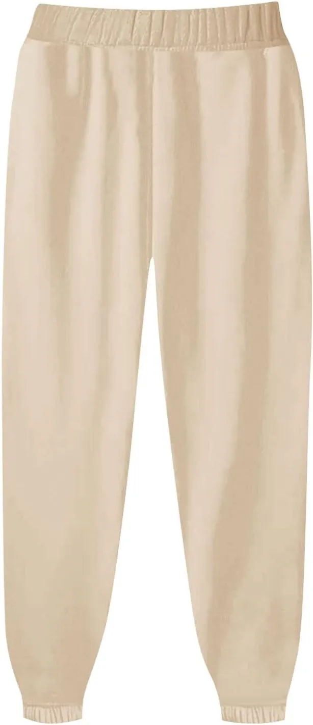 Gumipy Sweat Pants for Womens Plus Size Ultra-Soft Solid Joggers with Pockets Baggy Fleece Lined Lounge Pants Activewear