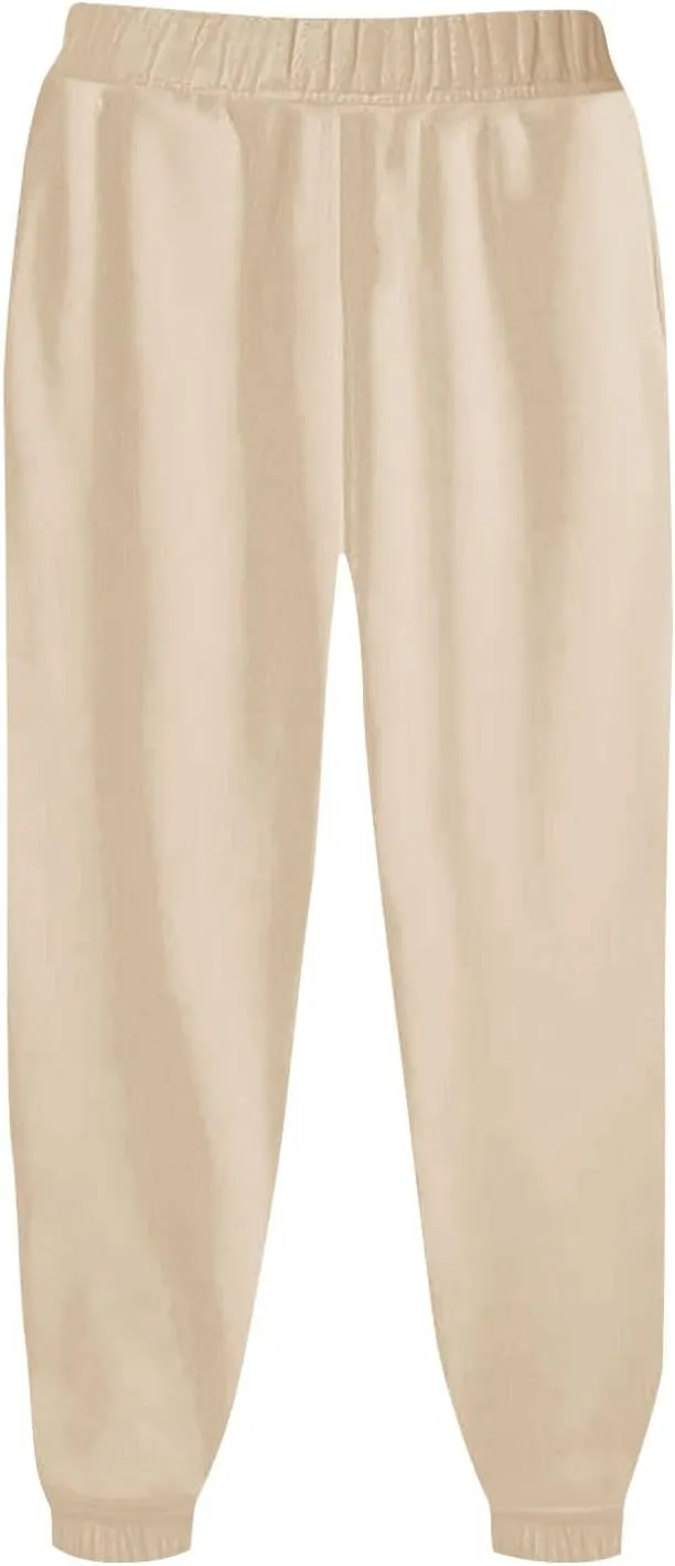 Gumipy Sweat Pants for Womens Plus Size Ultra-Soft Solid Joggers with Pockets Baggy Fleece Lined Lounge Pants Activewear