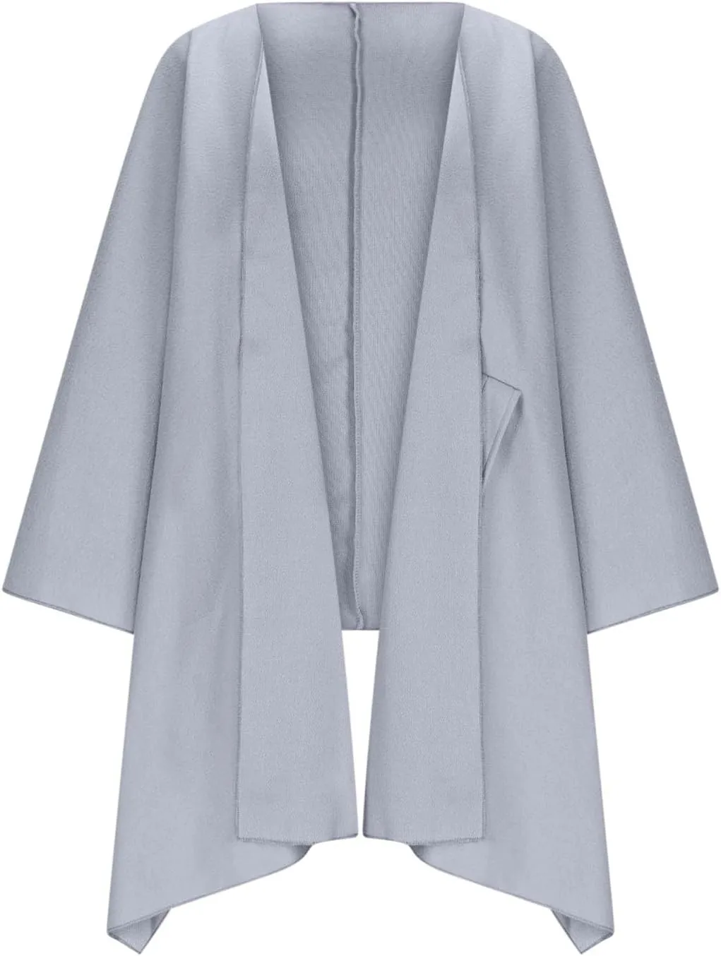 HGps8w Women's Wool Blend Shawls and Wraps, Stylish Oversized Open Front Poncho Cape Cardigan for Fall Winter