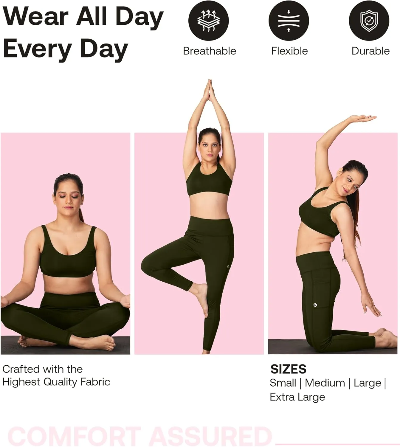 High-Waisted Yoga Pants  Buttery Soft, Tummy Control Leggings with Pockets for Workout & Casual Wear