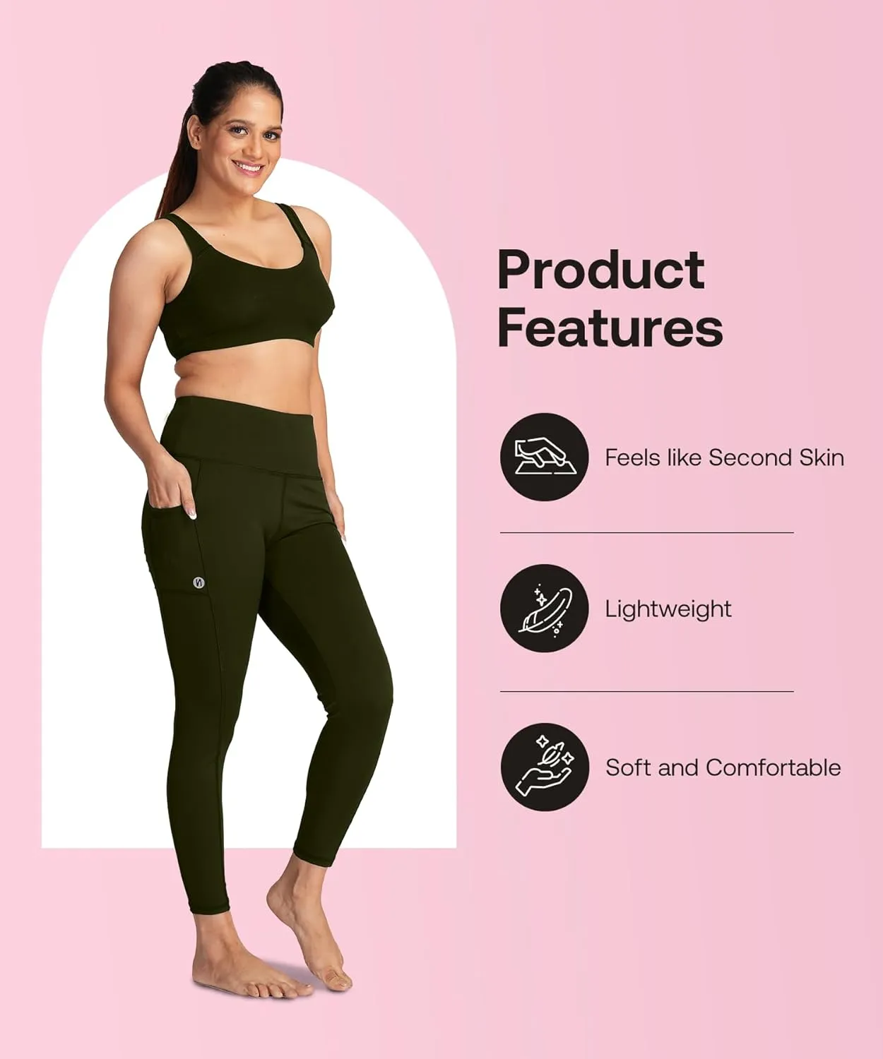 High-Waisted Yoga Pants  Buttery Soft, Tummy Control Leggings with Pockets for Workout & Casual Wear