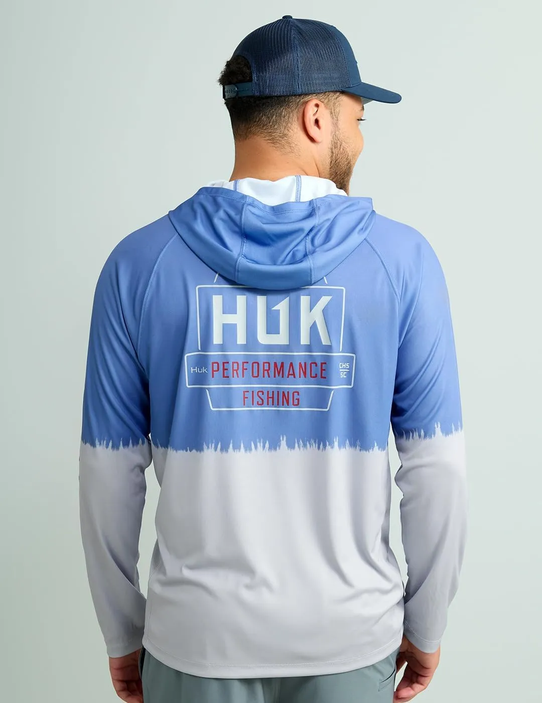 HUK Men's Pursuit Graphic Hoodie, Sun Protecting Fishing Shirt with Hood