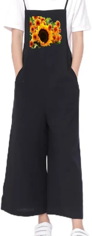 IMAYONDIA Women's Jumpsuits Casual Long Rompers Wide Leg Baggy Bibs Overalls Pants S-5XL
