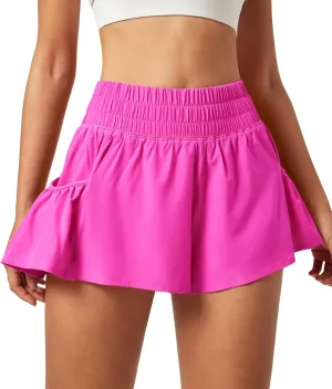 IUGA Women's Athletic Shorts High Waisted Flowy Shorts for Women Quick Dry Workout Running Shorts with Pockets