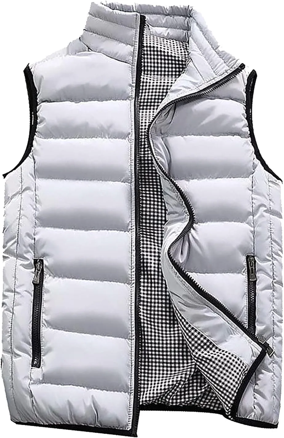 Jackets for Men Fall Winter Coats Padded Cotton Vest Warm Hooded Thick Tops Jacket Jackets